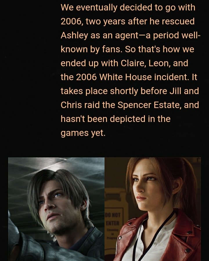 JillJVF96's tweet photo. Happy #REInfiniteDarkness 5th anniversary!
Trivia;
This #LeonKennedy & #ClaireRedfield's story takes place shortly before #ChrisRedfield & #JillValentine's one in #LostinNightmares on Summer2006
I just wished a cameo like RErev did-.-
#ResidentEvil #REBHFun #RE5 #バイオハザード https://t.co/2MZzWlGPIA