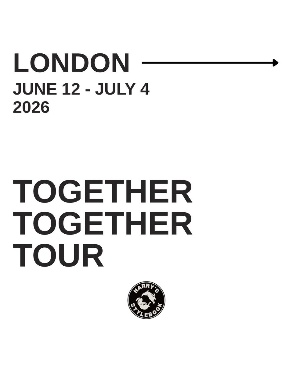 harrysstylebook's tweet photo. June 12 - July 4, 2026 // LONDON
Every look #HarryStyles wore during the London leg of the #TogetherTogetherTour https://t.co/IYKOo5y2eu