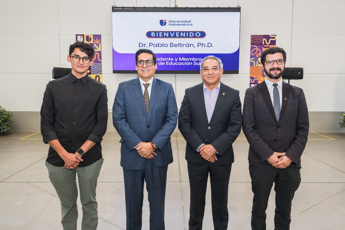 ces_ec's tweet photo. ⏩ | El Dr. Pablo Beltrán, presidente de la CPP del CES, visitó a @Uni_Indoamerica para mantener una reunión de trabajo con sus autoridades. Se abordaron temas relacionados al fortalecimiento de los programas de posgrado y los desafíos de la formación de cuarto nivel en Ecuador. https://t.co/liGsm2Mdo8