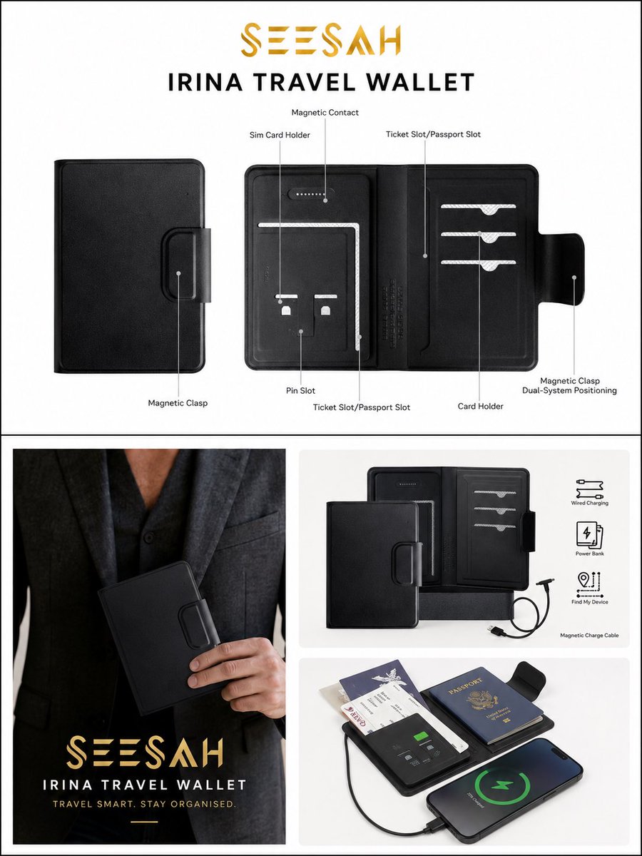 SeesahOfficial's tweet photo. THE IRINA TRAVEL WALLET

Designed for those who move with intention.

The Irina Travel Wallet is an upcoming Seesah travel essential, thoughtfully designed to keep your most important travel items organised, secure and within easy reach. https://t.co/h9fQ80tGpT