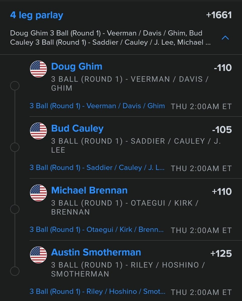 ParlayPiecesAI's tweet photo. ⛳ round 1 for Scottish open! Simple but top matchups play! Lets cash! https://t.co/kdaDaLUPWb