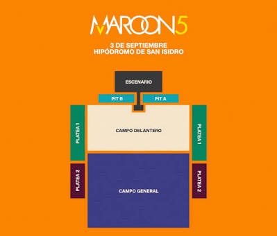 RealTimeRating's tweet photo. Maroon 5 cambió de lugar: DEL HIPÓDROMO DE SAN ISIDRO AL MOVISTAR ARENA. https://t.co/67u6vwXQfU