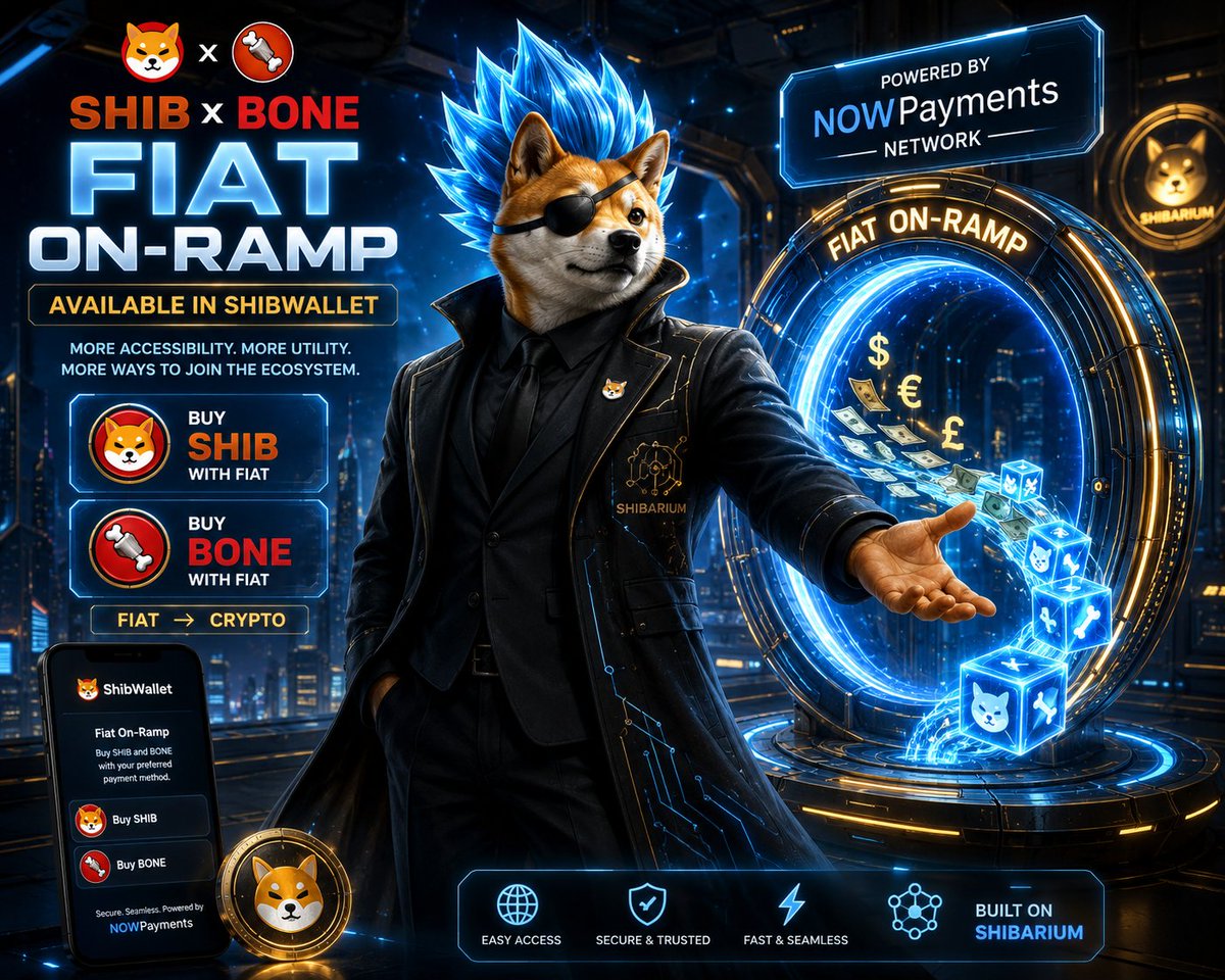 Mazrael_shib's tweet photo. 🚀 More ways to enter the Shib ecosystem.

ShibIO is part of the NOWPayments network, making it easier than ever to access the ecosystem.

💳 Fiat On-Ramp Available
• Buy SHIB with fiat
• Buy BONE with fiat

You can also access the fiat on-ramp directly in ShibWallet, giving you a seamless way to get started with SHIB and BONE.