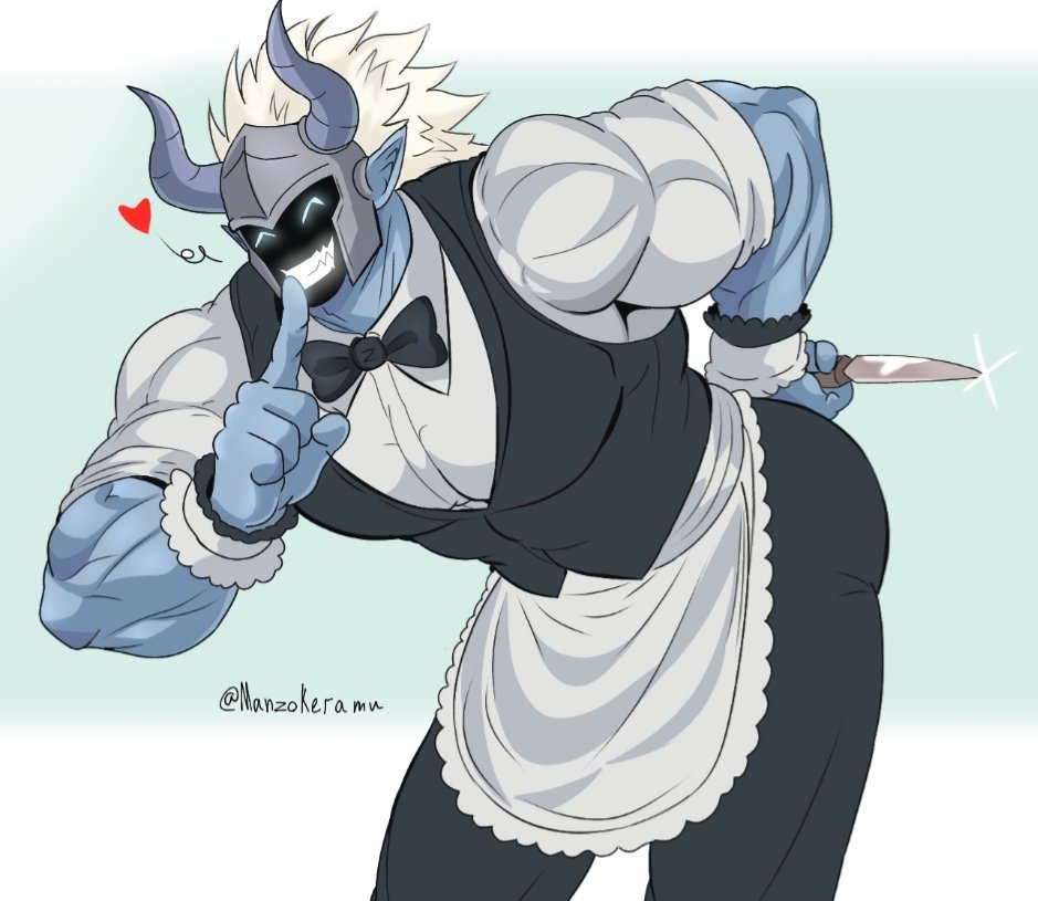 ManzoKeramu's tweet photo. Frin maid🩵 
#bara
#muscularmale
#digitalart
#ocdesign https://t.co/vUchkoH7lS