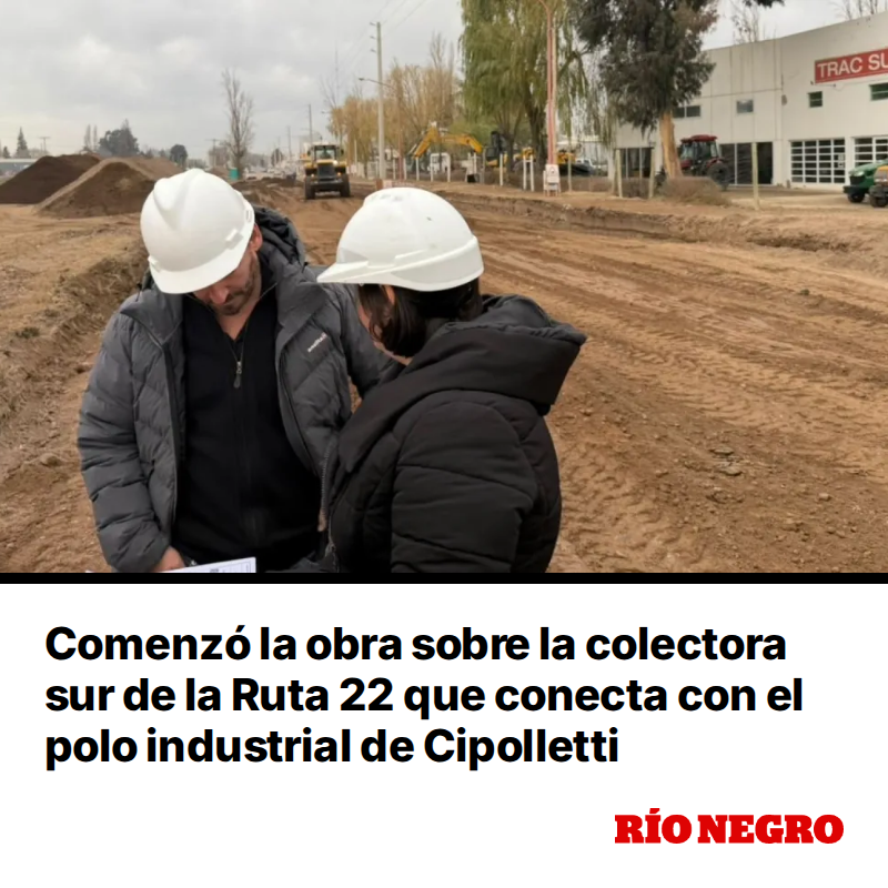 rionegrocomar's tweet photo. El municipio inició los trabajos de pavimentación, cordón cuneta y alumbrado sobre 16 cuadras del corredor. La intervención demandará seis meses y busca mejorar la circulación de empresas y transporte pesado. https://t.co/a5vhKqLieW https://t.co/mOZIXJptR6
