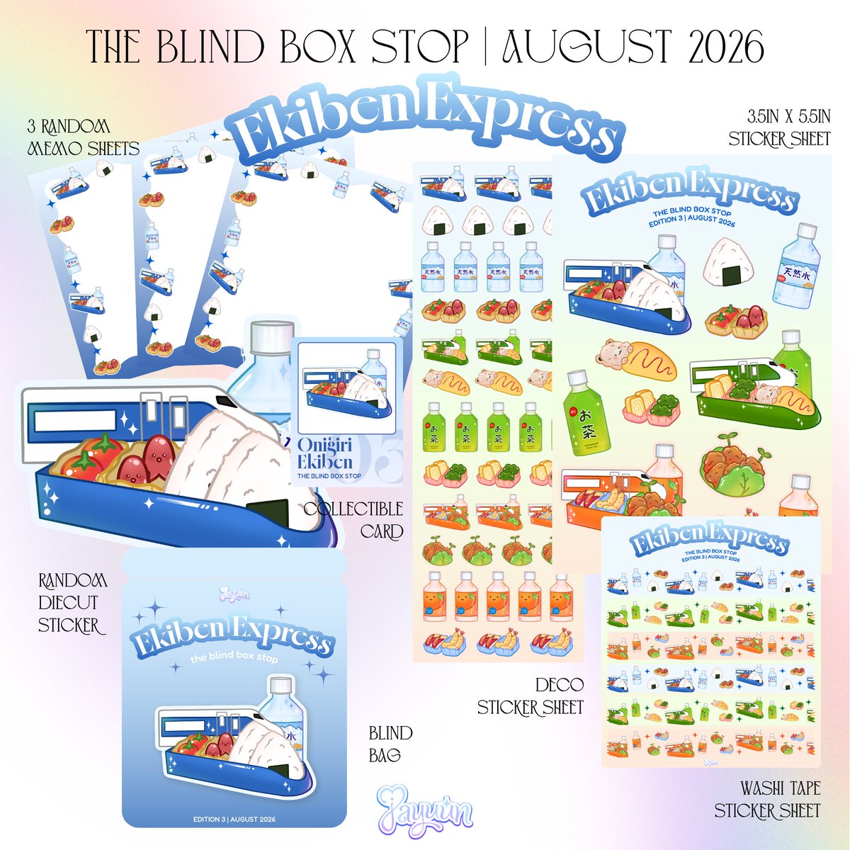 jayuunco's tweet photo. August's theme for my blind box mail club is Ekiben Express! 🚅

If you've been missing Japan and want to play some gacha, check it out below~ ⬇️⬇️
Signups are open now worldwide until July 31, 11:59PM PST
#mailclub #snailmail https://t.co/Cg7fbANl9b