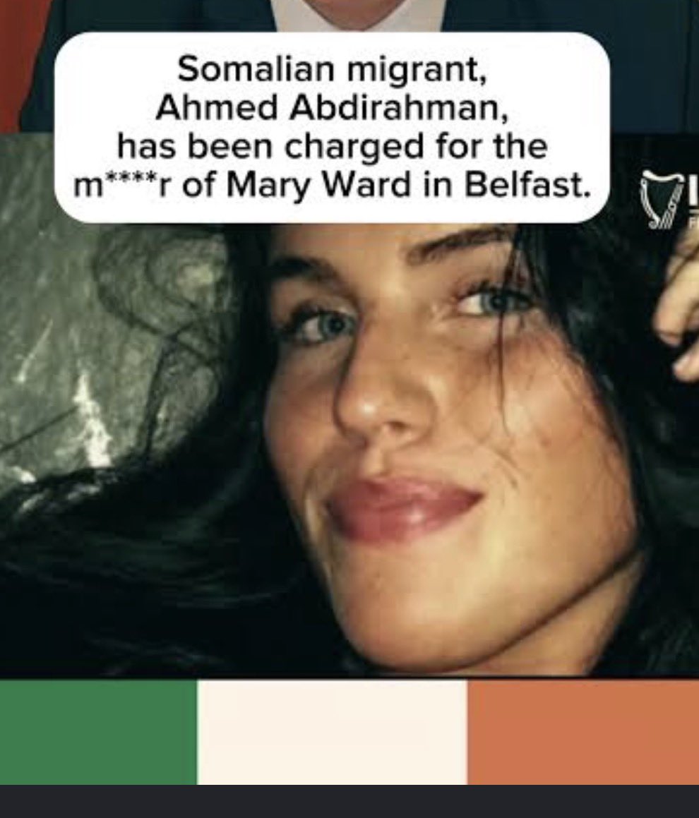 JeanMessiha's tweet photo. Je vous présente Mary Ward, jeune femme britannique de 22 ans, mère d’un enfant.

Gauchiste radicale, Mary a voulu épouser sa cause dans tous les sens du terme, en se mettant en couple avec Ahmed Abdirahman, 33 ans, musulman d’origine somalienne (migrant), frénétiquement applaudie par tous les gaucho-« progressistes ».

En septembre 2024. Mary Ward a été retrouvée morte chez elle après avoir été sauvagement battue par Ahmed Abdirahman qui a été arrêté et inculpé de meurtre. 

Les autorités ont tout fait pour le faire passer pour un déséquilibré pour ne pas stigmatiser et attiser la haine.

Mais grâce à l’acharnement de la famille et des comités de soutien, cette ordure sera finalement jugée par un tribunal.

Juste, imaginez que la femme avait été musulmane et son compagnon blanc.

Les autorités auraient jugé son compagnon avant même qu’il n’y ait meurtre.

On est chez des dingues suicidaires.
