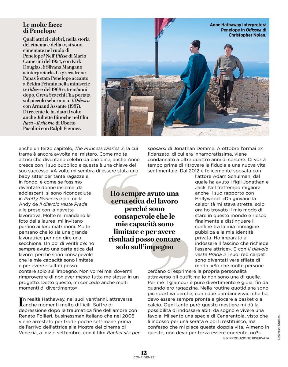 annehathawaybr's tweet photo. Anne Hathaway apareceu na edição de junho da revista italiana Confidenze Magazine. 🤍 https://t.co/1yNzxNq057