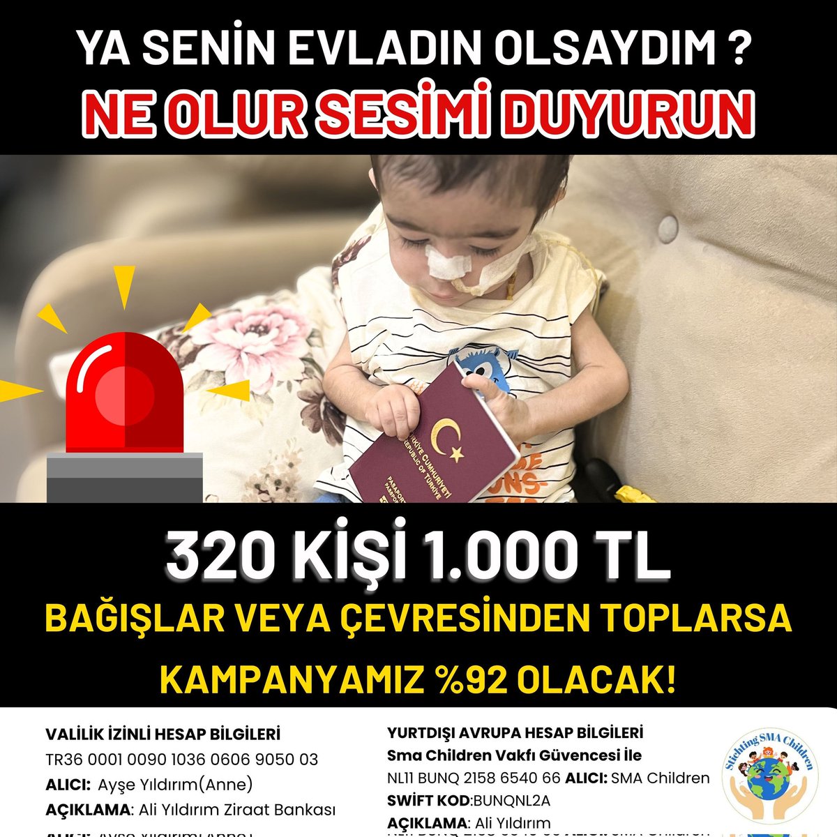 feyzaempiress's tweet photo. Bugün Ali’nin tek istediği; çocukluğunu yaşayabilmek, oyun oynayabilmek ve sağlığına kavuşabilmek... Ama bunun için zamana karşı yarışıyor.

Sadece 320 kişinin 1.000 TL bağış yapması veya çevresinden aynı desteği toplamasıyla kampanyamız %92’ye ulaşacak.

Belki bir bağış yapabilirsiniz, belki de sadece bu gönderiyi paylaşabilirsiniz. Bazen bir paylaşım, bir çocuğun hayatını değiştirecek kişiye ulaşmasını sağlar.

Lütfen Ali’yi görmezden gelmeyin. Bir çocuğun yaşama tutunmasına birlikte vesile olalım.

🙏 Allah, yapılan her iyiliği kat kat mükâfatlandırsın. Destek olamıyorsanız bile paylaşarak Ali’nin sesini daha fazla insana duyurabilirsiniz. 💙
Mehter Sütlü Nuriye #HasretBitsinReisGelsin Bakanımızın Çankaya Köşkü'nde
#Argentina