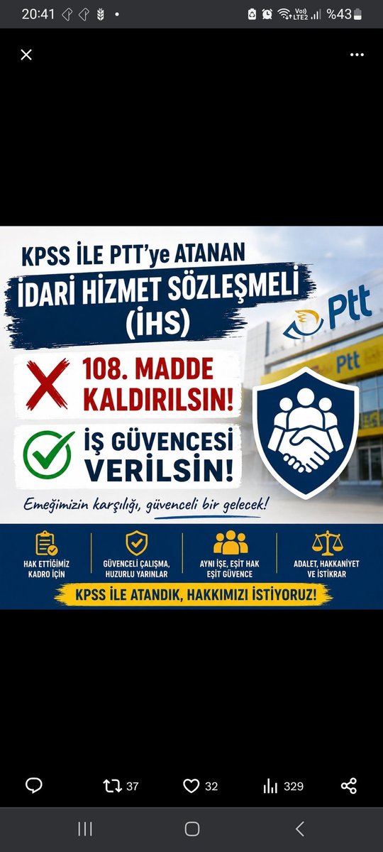 UgurSolak34's tweet photo. #pttihsguvenceistiyor
Talebimiz net ve açıktır!
@PTTKurumsal
@UABakanligi
@HMBakanligi
@kamuiskonf https://t.co/V4yr67gRS7