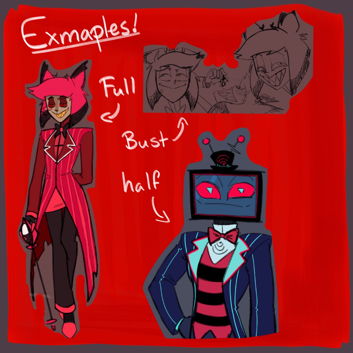 DEAFIE_'s tweet photo. I HATED HOW MY OLD COMMISSION SHEETS LOOKED
SO I MADE A NEW ONE

#alastor #alastorhartfelt #alastorhazbinhotel #vox #voxhazbinhotel https://t.co/TlfbvUl3eE