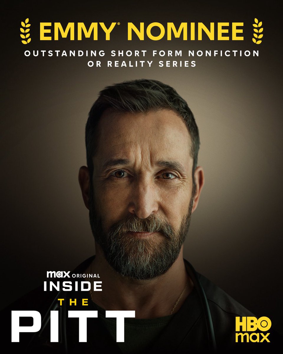 chrisharnick's tweet photo. I can’t believe I’m nominated for my third Emmy?! My love of TV has been the backbone of my…life? As a kid, I watched reruns of classic TV, marveling at what was in front of me on screen. I’ve never lost that affinity. 

Incredibly proud of #ThePitt &amp; all the teams involved. https://t.co/ghLNHWL7Jx