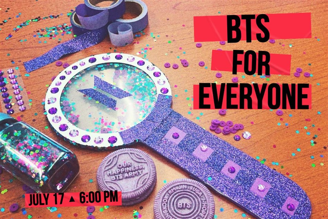 CityOfArlington's tweet photo. Get your light sticks ready, Arlington ARMY! The Arlington Public Library and Arlington Aquatics are throwing the ultimate celebrations ahead of BTS coming to AT&amp;T Stadium: 

BTS for Everyone: https://t.co/dbl540mhkv
July 17

Dynamite Dive-In: https://t.co/1LfXaGg2Pv
Aug. 8 https://t.co/KH7MfTourU