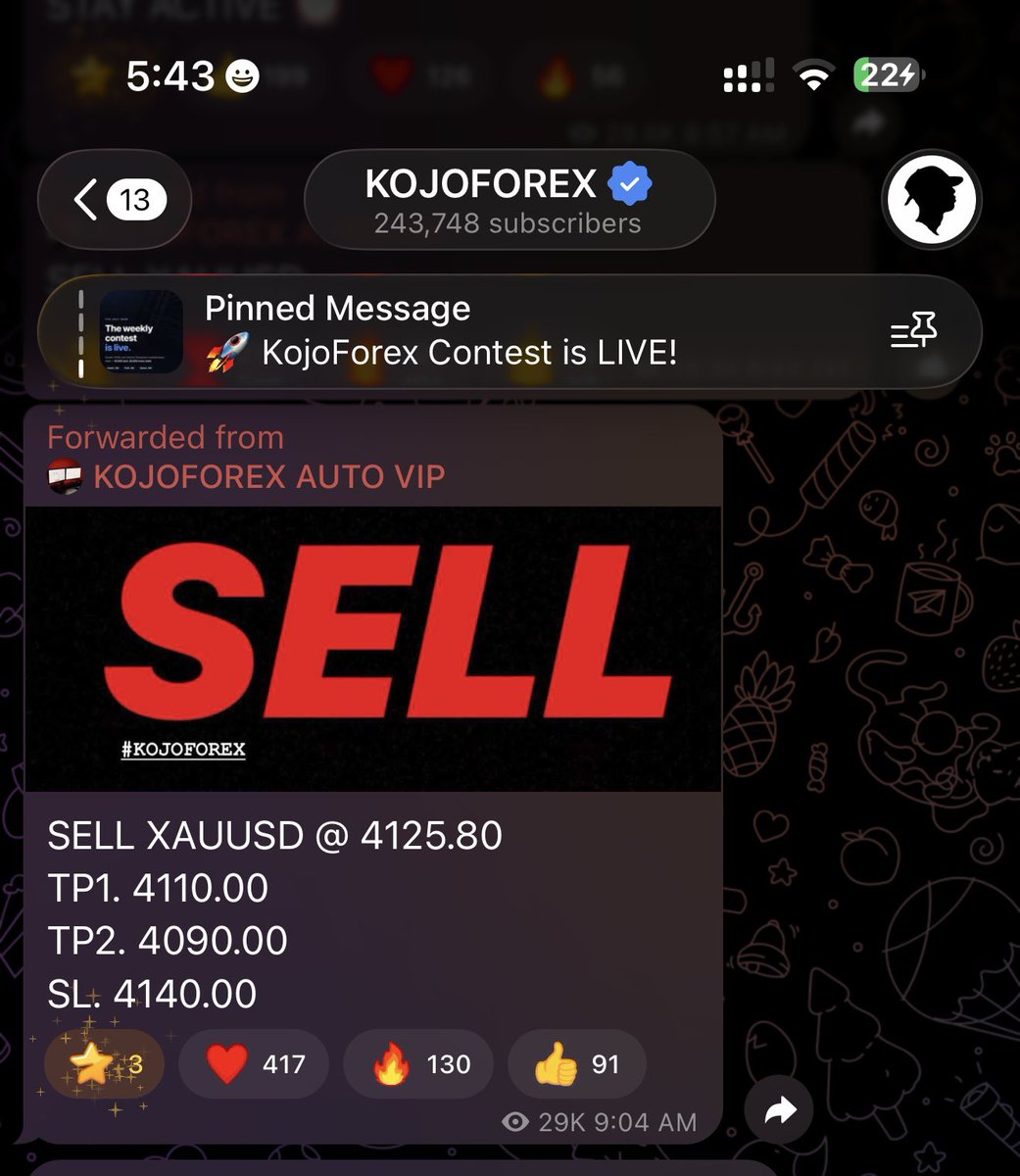 KojoForex's tweet photo. Legit the ONLY trader in Africa with a verified Telegram channel &amp; TikTok account.

E reach to say in the world seff 

Lol OG for a reason!! ✅ https://t.co/NoMmnOYpSL