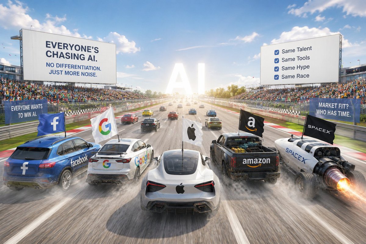 cleverleap's tweet photo. Every company is chasing the same goal. Who is going to reach it and who is gonna crash on the road? And what after that? https://t.co/iN9lvamrGy