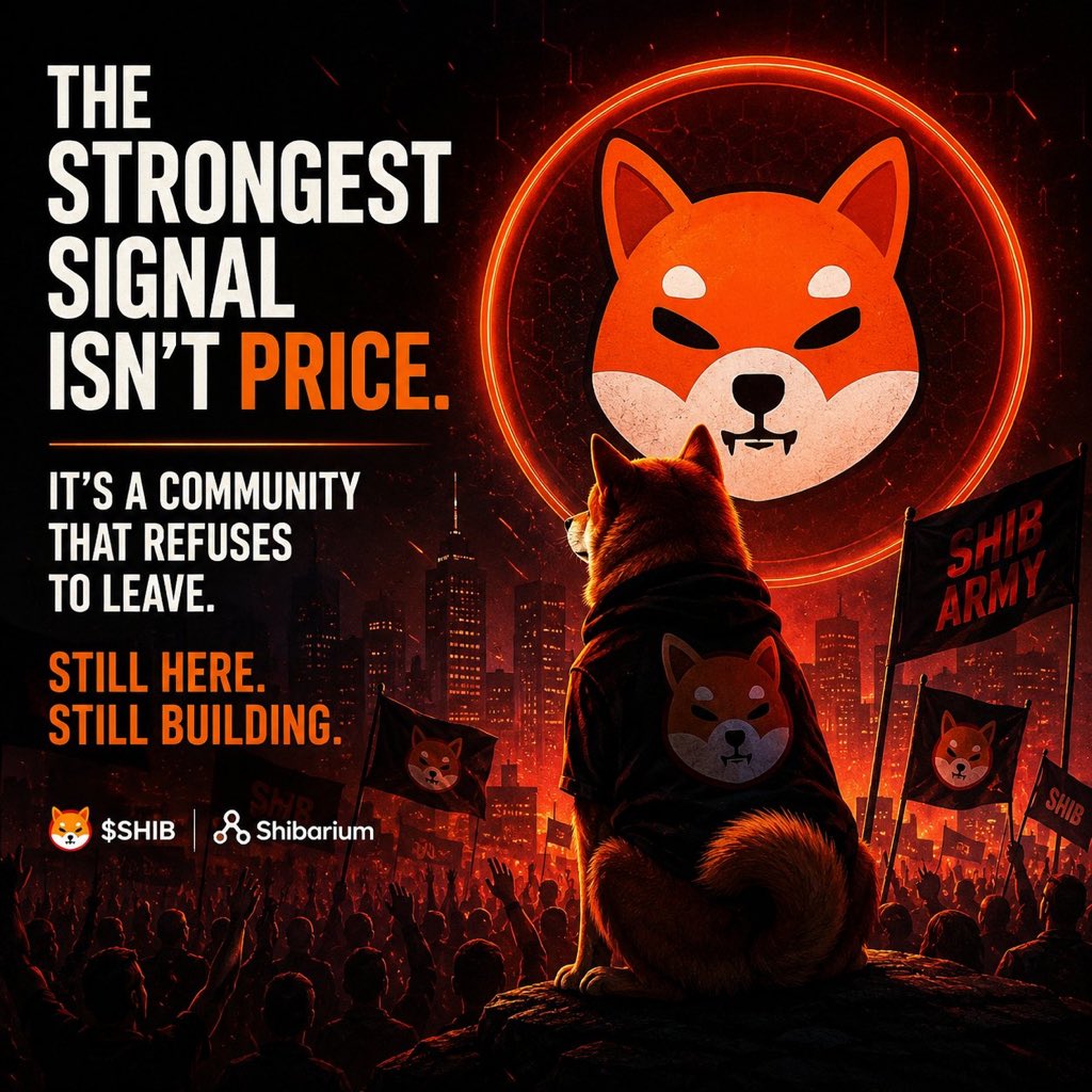 SHIBpossessor's tweet photo. The strongest signal isn't price.
It's a community that refuses to leave.
Still here. Still building. 🐕🔥

#SHIB #SHIBArmy #Shibarium https://t.co/0UeLiUuqmC