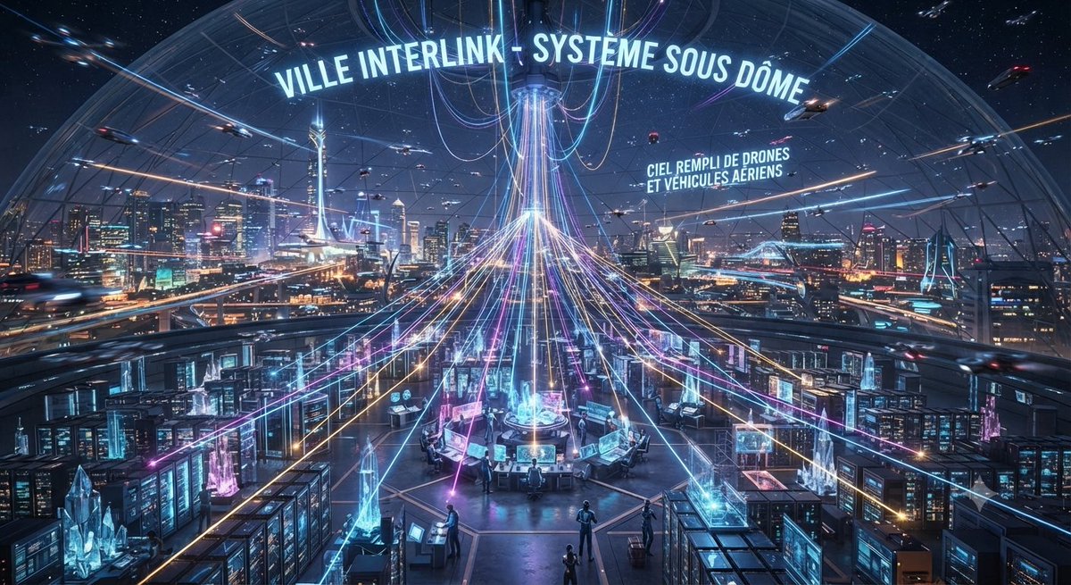 MamadouYay54136's tweet photo. Plongée au cœur de la Cité Interlink. 🌐 Là où la technologie rencontre l'infini. Une salle des validateurs connectée à un dôme sous un ciel en perpétuel mouvement. L'avenir est déjà parmi nous. #Interlink #ITLG #ITL #Futurisme #TechCity #Innovation https://t.co/ETQhyxfPS4