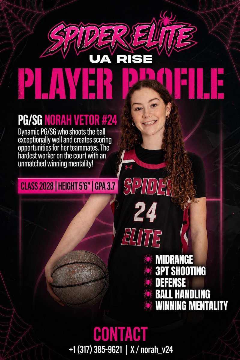 SpiderElitee's tweet photo. @norahvetor24 , Class of 2028 combo guard — smooth handler, sharp shooter with good basketball IQ. Come watch her this weekend! 🔥🔥

@CoachJB_80 @NHSGirlsBBall @ProspectShowcse @CertifiedBball https://t.co/rAiZ1jJmfX