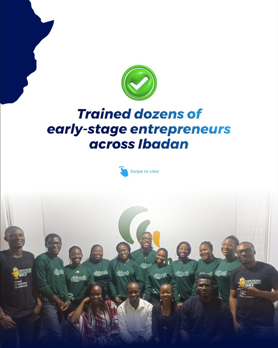 imafrica_ng's tweet photo. This is what showing up for entrepreneurs looks like.
Cohort III is set to go even bigger.
๐ Be part of it: https://t.co/2vCKfjm96y
#Elevate1MIncubator #SuccessReport #ImagineMiahAfrica #CohortIII https://t.co/exDWhLUbLn