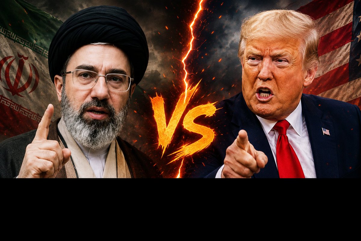MojtabaKhamen's tweet photo. Iran bombed trump:-🔥

Trump:🇺🇸
"Tonight we will launch a strong attack on Iran. Whatever is going to happen will happen very quickly."🔥

Iran🇮🇷: We are ready.

We will respond to US attacks with full force.⚡

"Okay... then something very bad will happen, after which you will say everything is under control, and then you will finally reverse your decision."🤡