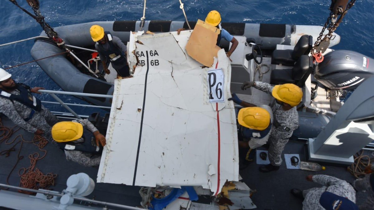 Fahadnaimb's tweet photo. 🇵🇰 The wreckage of K2 Airways' Boeing 737-400 freighter (AP-BOI) has been found 53 nautical miles south of Ormara after over 12 hours of intense search by the Pakistan Navy and Maritime Security Agency.
This was a cargo flight from Sharjah to Karachi yesterday evening. The crew reported navigation system problems, then contact was lost. Five crew members on board... all presumed gone. Tragic.

 My thoughts with the families of Captain Rizwan Idris, the FO, loadmaster, and engineers.