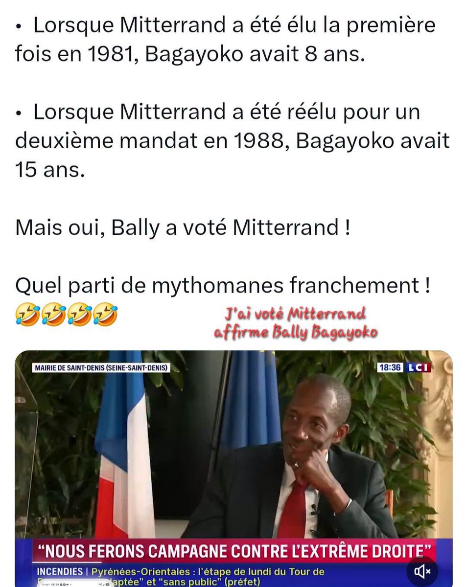 MARIEsimone3970's tweet photo. @F_Desouche Bally BAGAYOKO
Lfi
Menteur AFFABULATEUR PATHOLOQUE 🤮
Il a voté à gauche déjà dans les testicules de son père 🫣
Quelle TARTUFFE cet homme 🤮 https://t.co/lRaNwsnbMI