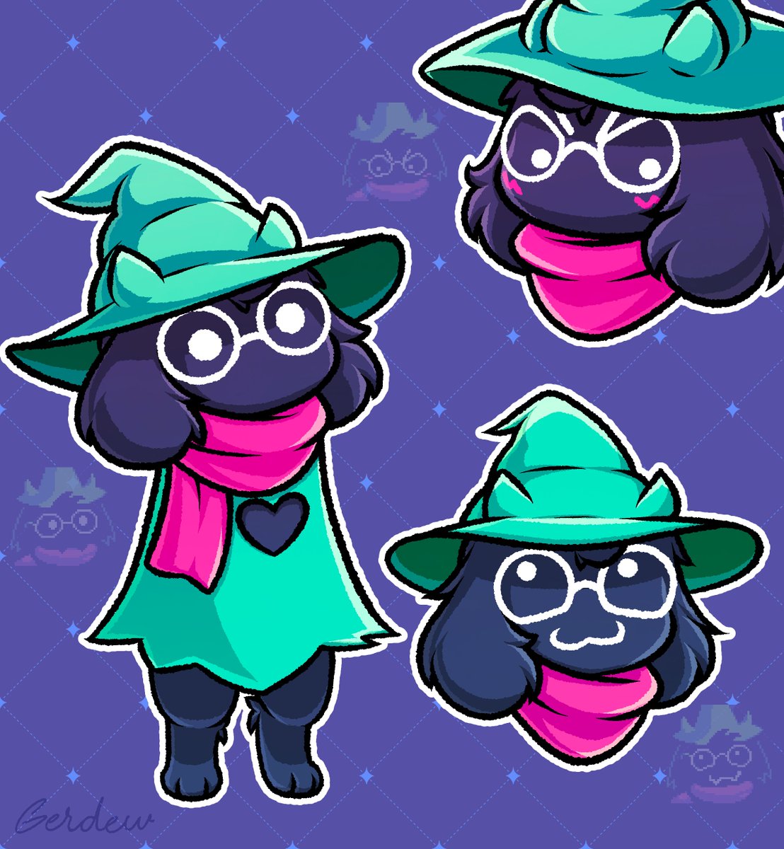 ItsGerdew's tweet photo. drew some hatted Ralsei sprites I liked :3 https://t.co/Wf7ZJ96R9e