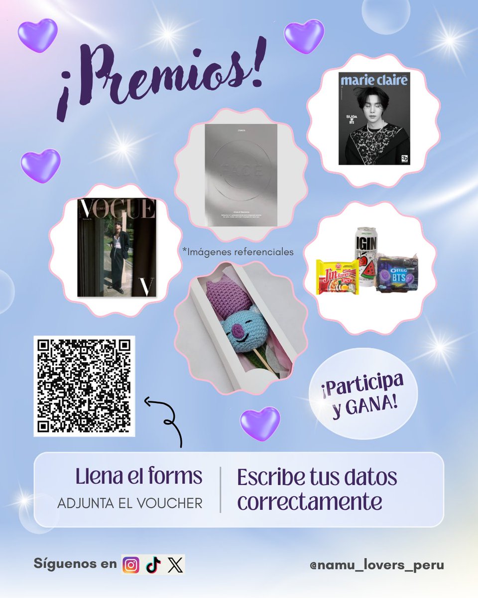 namu_lovers_per's tweet photo. 💙💜RIFA - BIENVENIDO RM💙💜
Army necesitamos de tu apoyo!! Para poder llegar a la meta y sacar adelante nuestros proyectos, tenemos que seguir recaudando fondos, por ello vamos a realizar una RIFA 🥳🥳 https://t.co/I34Fp6HjVK