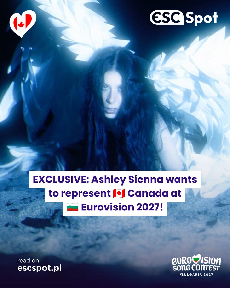 ESCSpot's tweet photo. EXCLUSIVE: Ashley Sienna wants to represent 🇨🇦 Canada at 🇧🇬 Eurovision 2027

Read about the details below 👇
and follow for more

#Eurovision #Eurovision2027 #Canada #AshleySienna #Slovakia https://t.co/8ee0Oonqa8