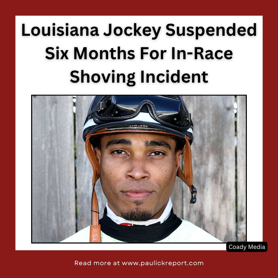paulickreport's tweet photo. C.J. McMahon was granted an appeal of the ban, allowing him to continue to ride until his case is heard by the Louisiana State Racing Commission next month.

More: https://t.co/QDCUIUSH0y https://t.co/sbTWTDoqO4