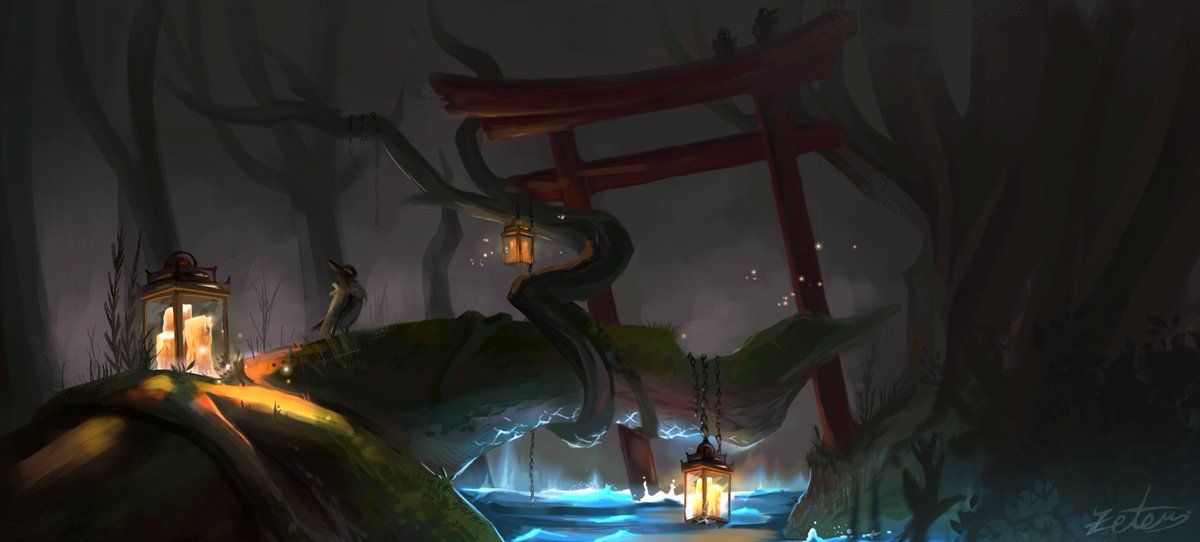 Zeteri_'s tweet photo. New landscape piece!! ✨️
Lol, funny story. I originally wanted to draw my previous pup, Ghost, but then one thing led to another and she ended up being completely excluded. Then, the piece slowly morphed into this dreary cave. https://t.co/axNHZ1J0EI
