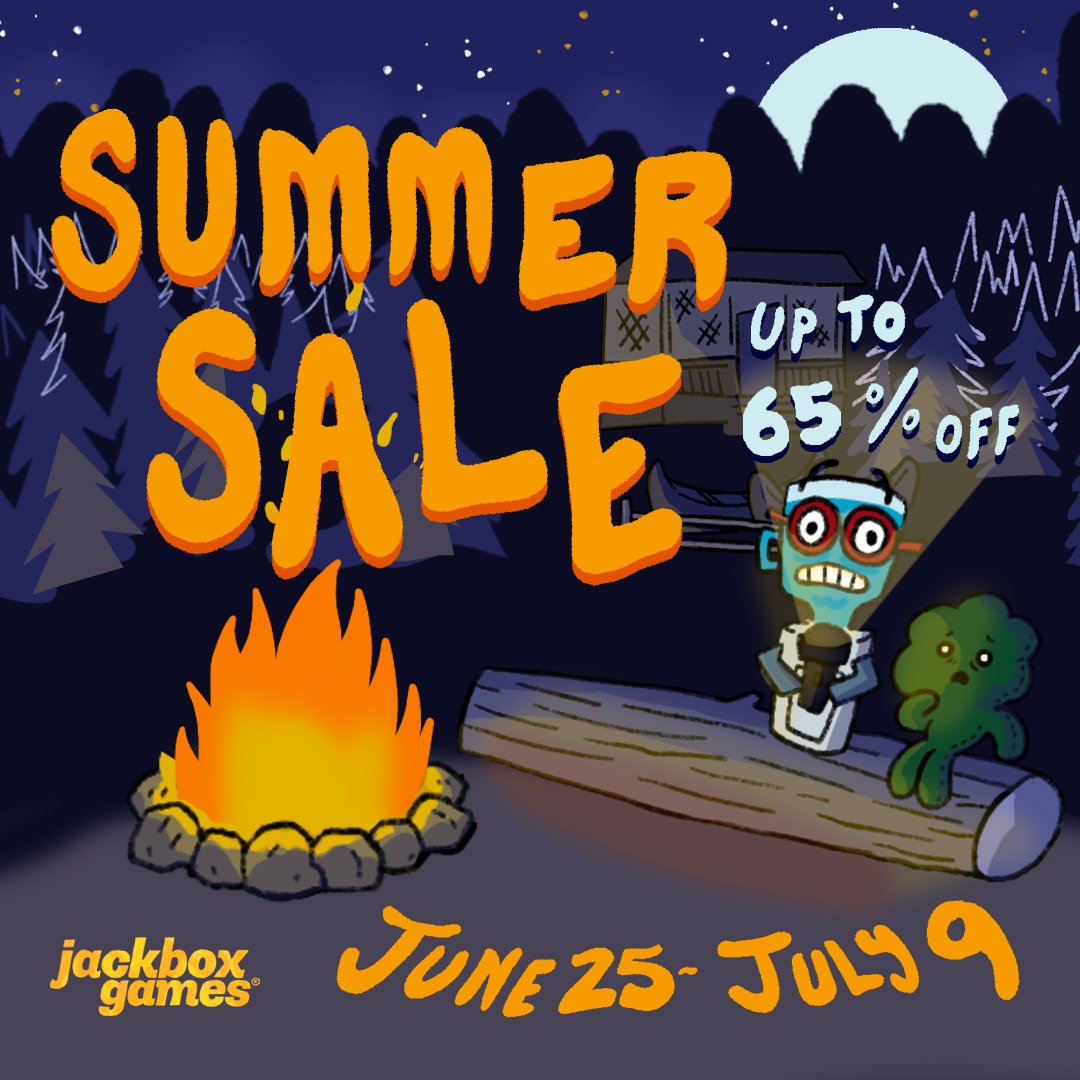 jackboxgames's tweet photo. Final chance to save big in the Steam Summer Sale! 🏕️ 

🔗 https://t.co/Klp4f3K8ms https://t.co/ssIFepo26U