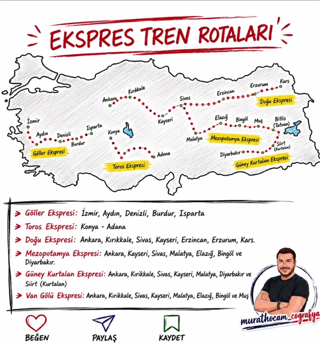 Melekpssgirl's tweet photo. EKSPRES Tren Rotaları ✨ https://t.co/HQwZUSieMB