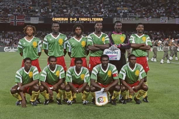 90sfootball's tweet photo. Cameroon, 1990 🇨🇲 https://t.co/vF8Aj8YN1b