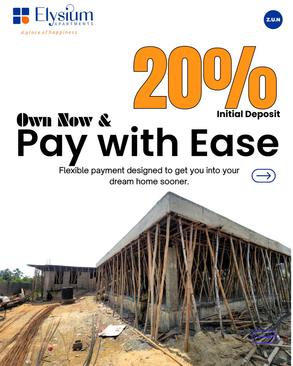 ZUNhomes's tweet photo. 🏡 Your next home now comes with more.

Own at Elysium Apartments.

🏠 1 Bedroom – ₦65M
🏠 2 Bedroom – ₦85M

✨ 20% initial deposit ✨ 6 months interest-free payment ✨ Fully fitted kitchen ✨ Free documentation

⏳ Promo ends July 31.

📩 DM to book an inspection. https://t.co/065GHbqfHG