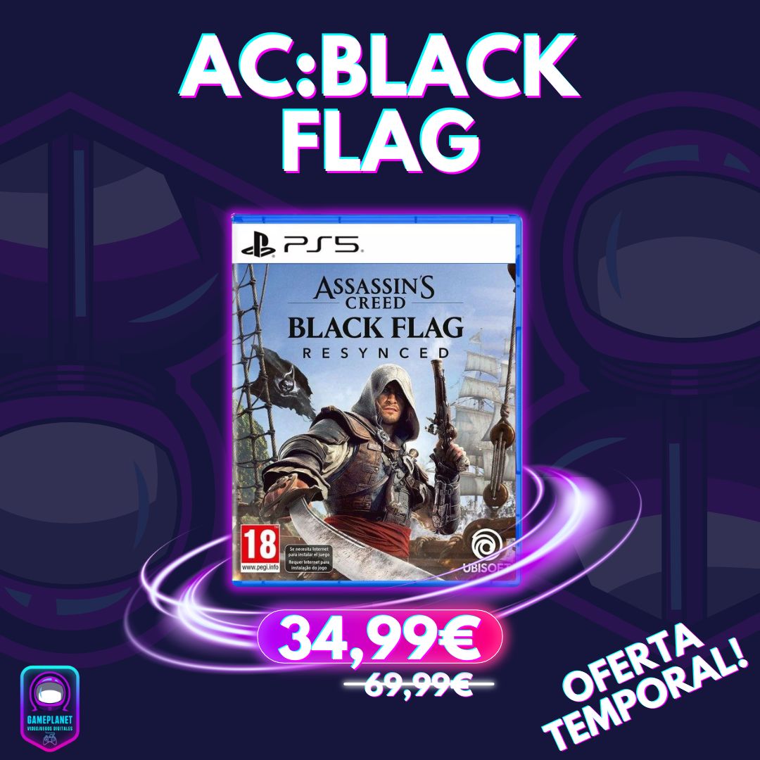 gameplanetps's tweet photo. AC BLACK FLAG🏴‍☠️🏴‍☠️🏴‍☠️
¡MEGAOFERTA TEMPORAL!
YA ESTÁ DISPONIBLE PARA RESERVA!!
Pagas 34,99€ y... ¡Nada más! 😍
AC BLACK FLAG☠️
Link de reserva ⬇️⬇️⬇️
https://t.co/7Orm95jTgj
Juego completo 🎮
En Castellano 🇪🇸
Oficial y con garantía ✅
Pregunta por MD

#ACBlackflag #ps5 #juegos https://t.co/ZhnYov1g5v