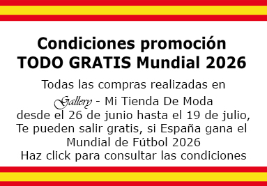 Gallerymoda's tweet photo. Si gana España el Mundial 2026 te puedes volver a gastar el importe de tu compra completamente gratis. #VamosEspaña #mundialdefútbol2026 #gratis #Verano2026 https://t.co/X5QqswziUu
