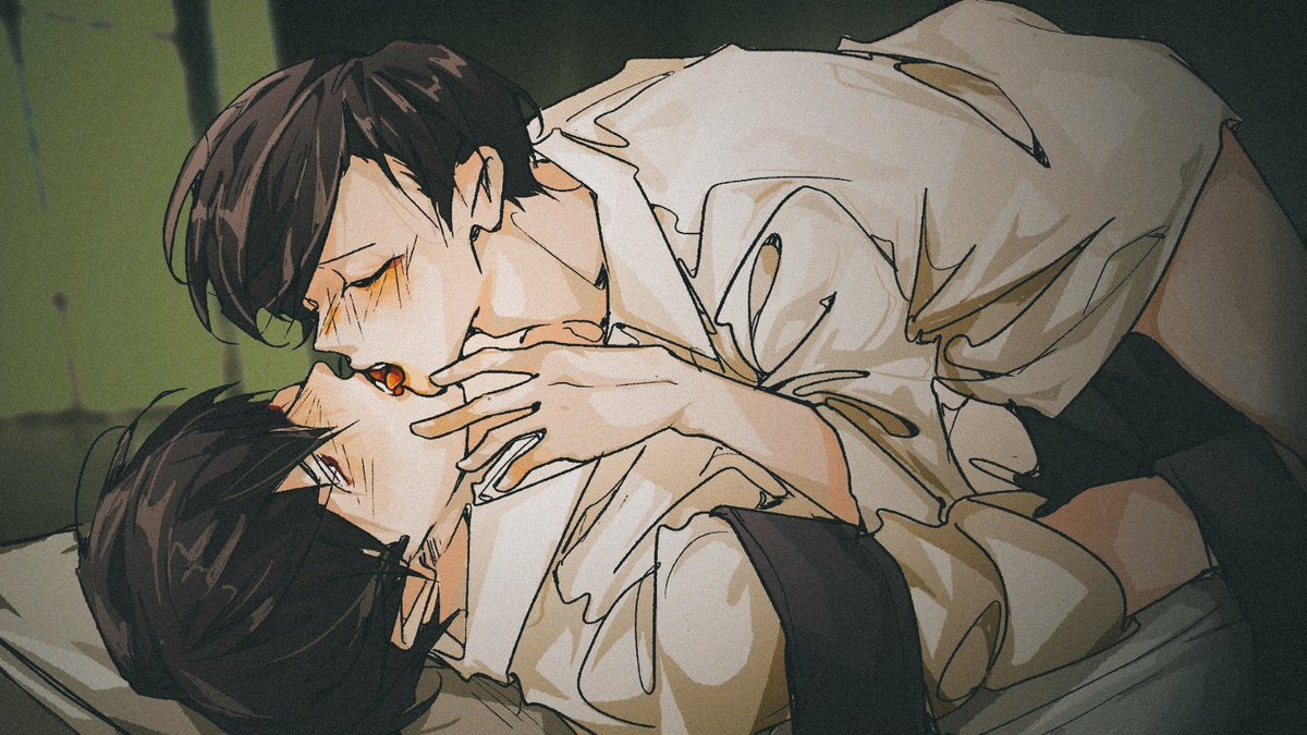 bunycube's tweet photo. "You're probably a bit uncomfortable because the table's so cold right? Don't worry… I'll warm you up."

for #AdeltaMiniBang based on @NarWool 's fic "Night Funeral" https://t.co/wKCBdzpmlT