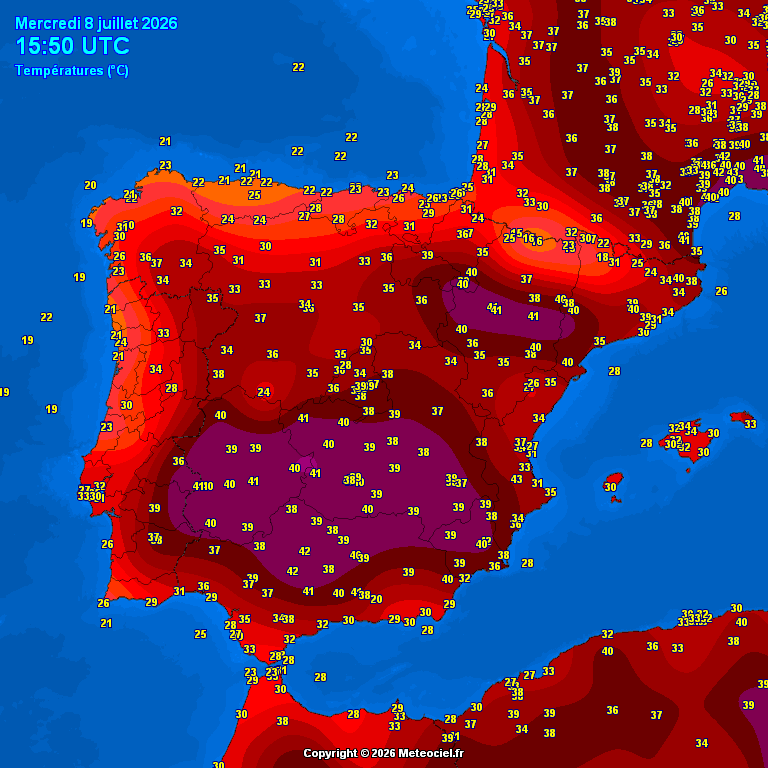 extremetemps's tweet photo. Brutal relentless heat continues in SPAIN
with up to 44C again.
Records include 41.4C at Gerona Airport:
Hottest July day in history

Record heat will continue for any foreseeable future. https://t.co/mR2TpKA8Gc