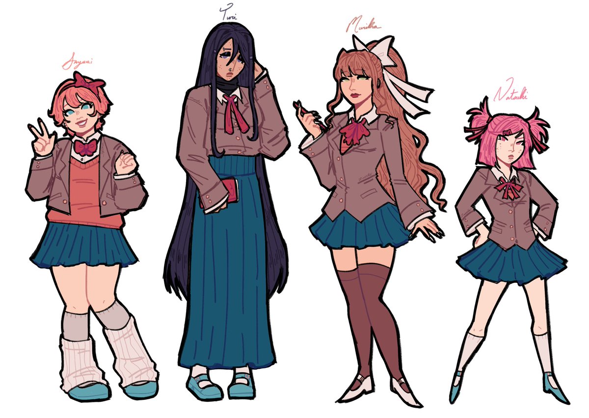 z_aorta's tweet photo. The girls #ddlc https://t.co/oQthPBuldS