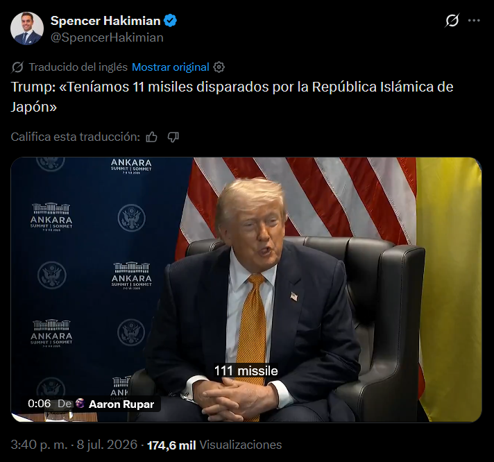 comuflauta's tweet photo. Resumamos el día de Trump:

1. Se ha equiparado a Lenin.

2. Ha dicho que "La República Islámica de Japón" les ha tirado 11 misiles a un portaaviones.

3. Ha llamado a Zelenski, "Vladimir Putin".

4. Ha dicho que Estados Unidos ha cortado comercio con España.

El día de hoy es histórico.