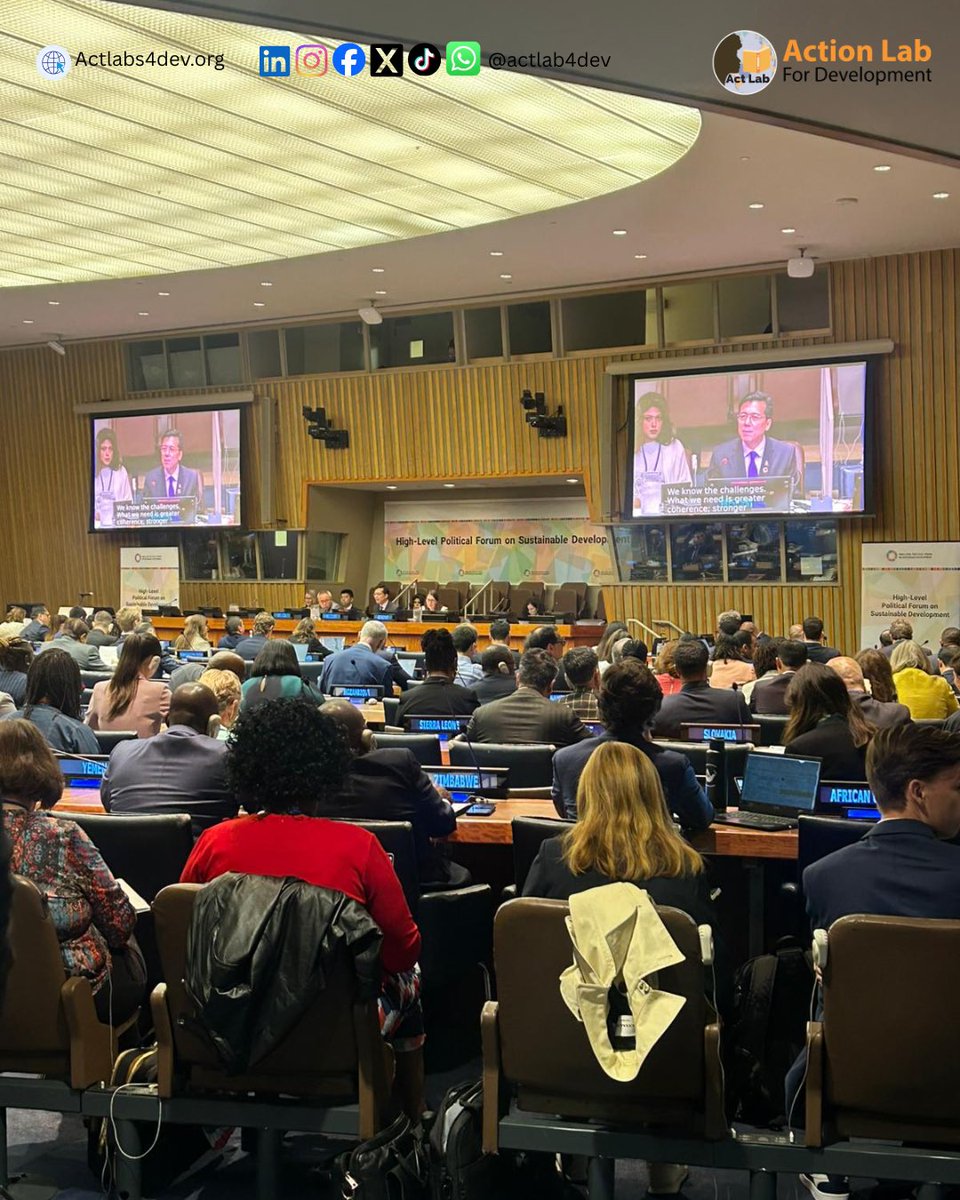 ActLab4Dev's tweet photo. We are thrilled to share that our five selected delegates, Christian Daru, Malak Kamel, Yiming Song, Amina Oueddo and Bryan Tumusiime Arinitwe, have arrived at and completed their first day at the 2026 High-Level Political Forum (HLPF) in New York.
#ACTLAB #HLPF #SDG #Delegate https://t.co/4eVlyTFj8p