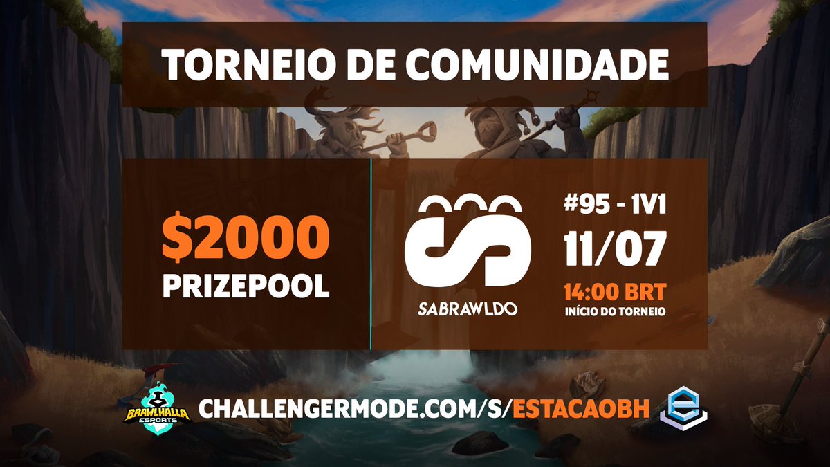 EstacaoBrawl's tweet photo. 🚨TORNEIO DE COMUNIDADE - SÁBRAWLDO #95🚨

🗓️ Data: 11/07 (Sábado)
🗡️ Modalidade: Singles
💵 Premiação: $2000
🕑 Início do torneio: 14:00 BRT
📺 Início da transmissão: 15:00 BRT

📄 Inscrição na thread

#bhesports #brawlhallasponsored #brawlhallapartner https://t.co/UQXr8QGeWK