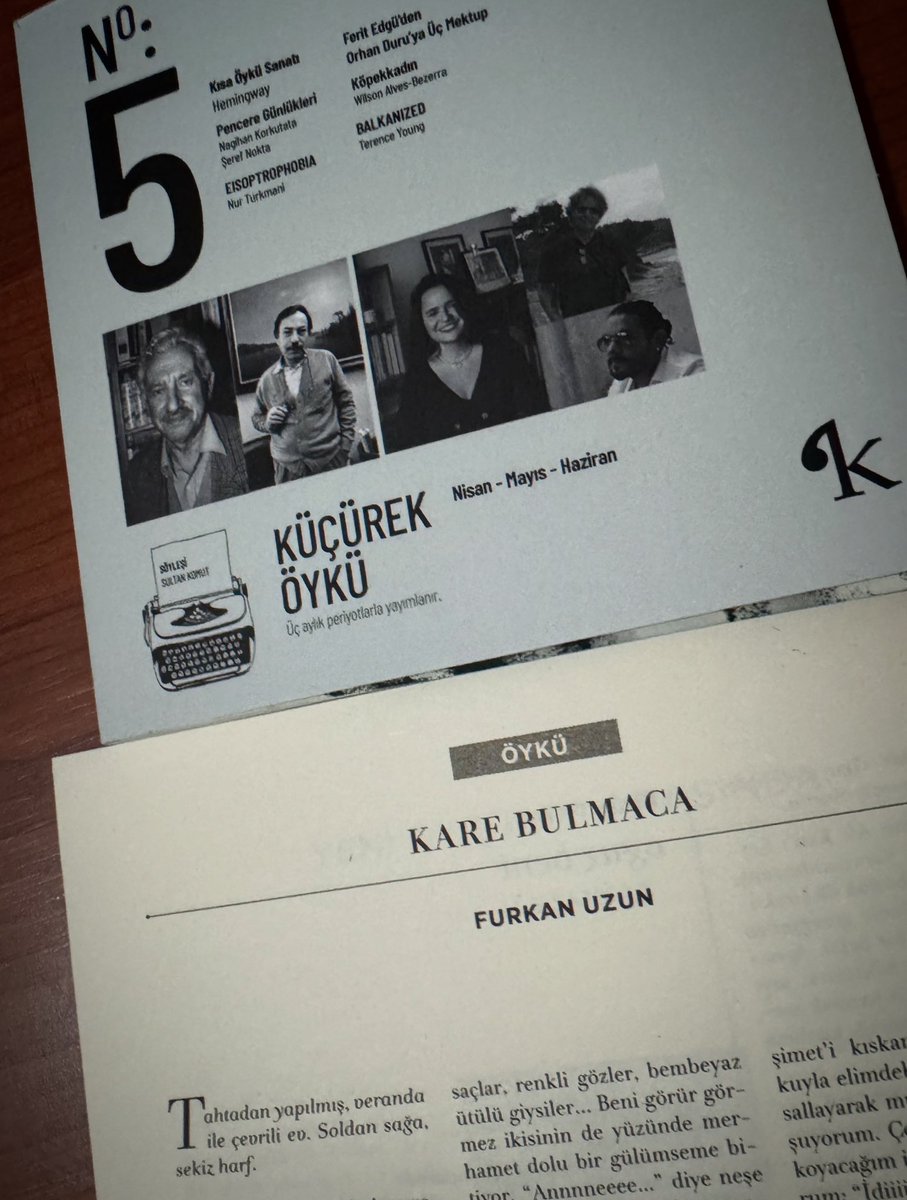 furzuni's tweet photo. Varlık dergisi Haziran 2026 sayısında “Kare Bulmaca” adlı öyküm, Küçürek Öykü dergisi Nisan-Mayıs-Haziran 5. sayısında “Suskunlar” adlı öykümle aynı aylarda bir araya geldi 📖 🖊️ ☀️ #öykünakavteder https://t.co/WuRjhNTvCl