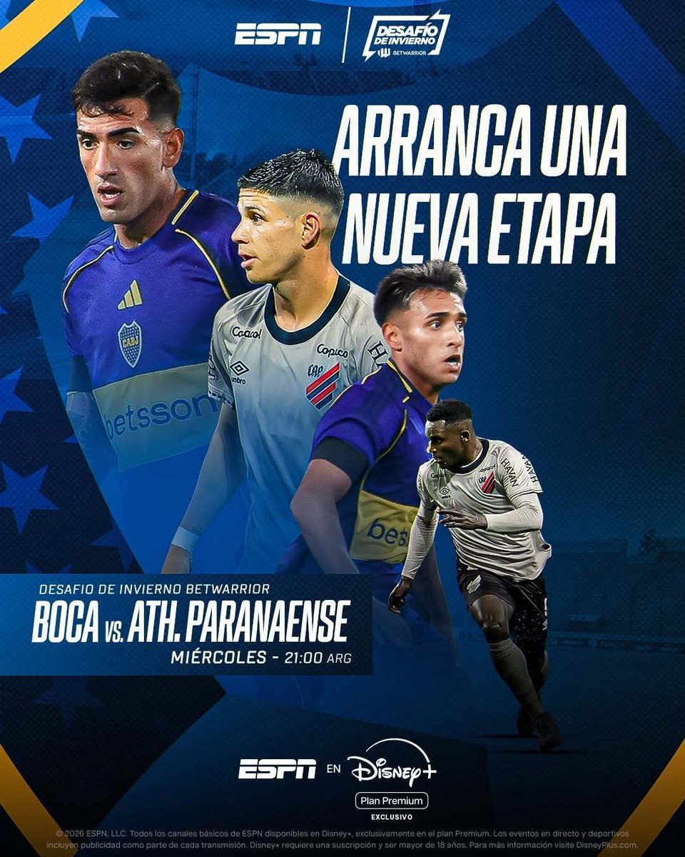 telered's tweet photo. #Amistoso ⚽
● BOCA 🇦🇷 - 🇧🇷 PARANAENSE ●
[21:00 | Disney+ Premium] https://t.co/yc36Syd3y8