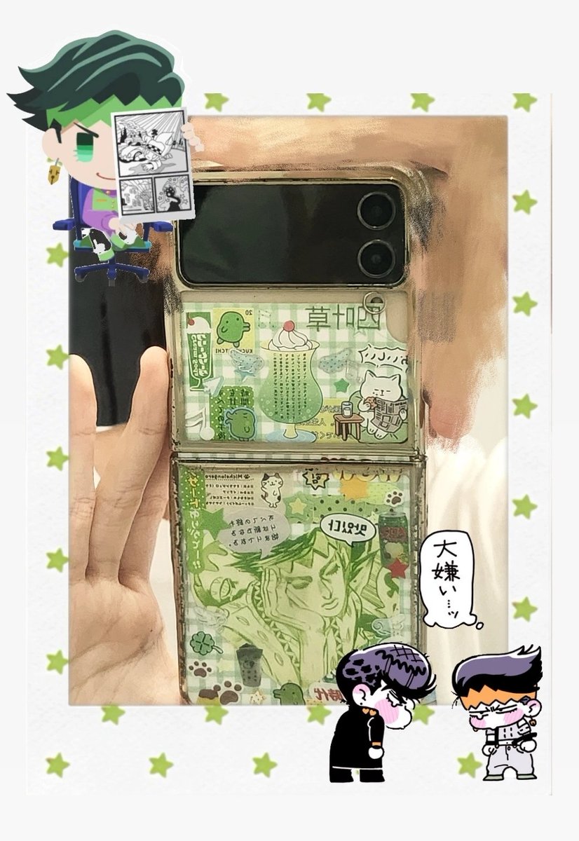 AngelAwawa66550's tweet photo. After a small crashout from drawing, i resolve to making a custome phone case for no reason, when i get back home i will make a josuke one to match💖💖💖 https://t.co/uqRyQ9UWW5
