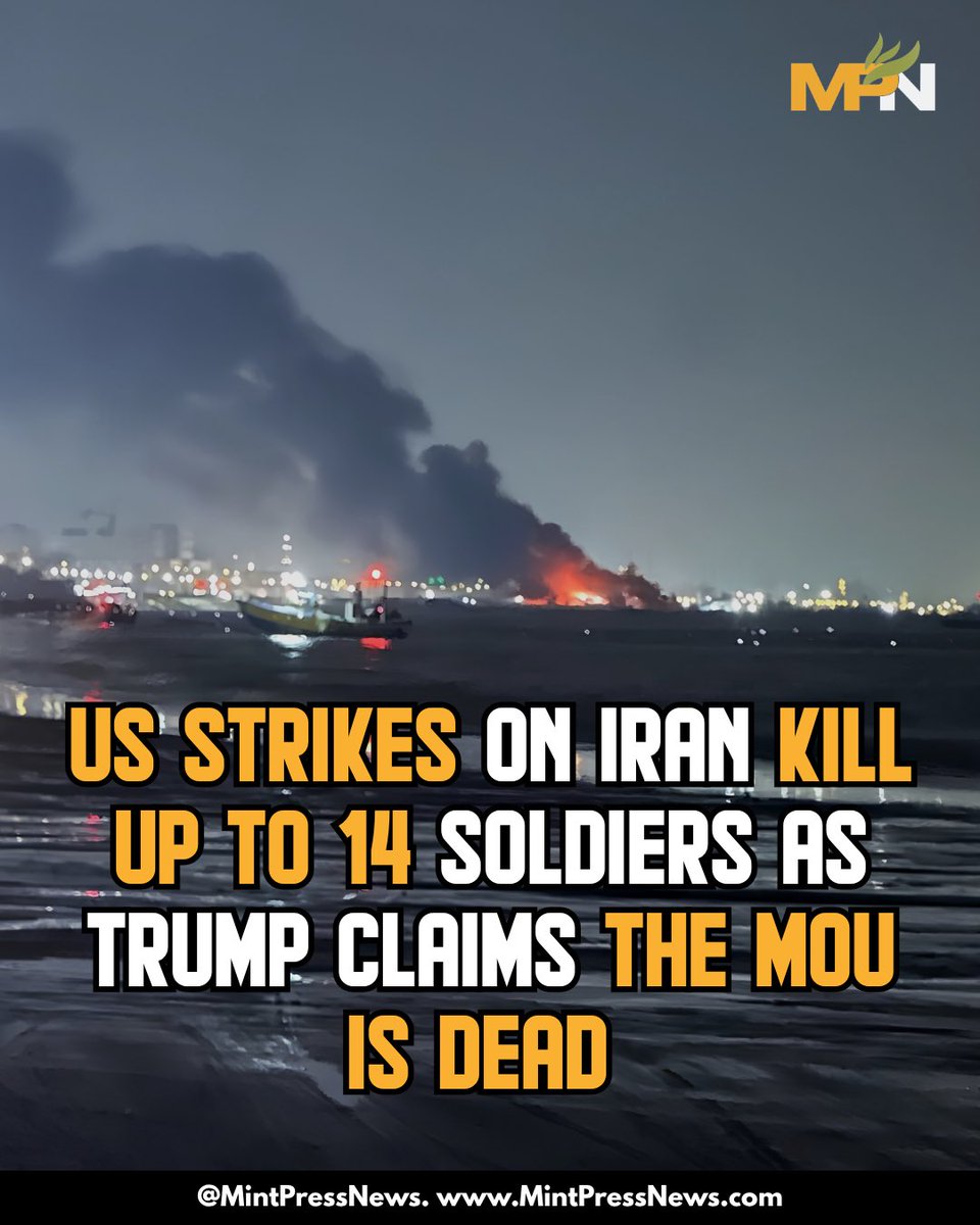 MintPressNews's tweet photo. US Strikes On Iran Have Killed A Series Of Iranian Service-members In A Dangerous Escalation 

Initially 8 soldiers were announced dead, with a further 6 also being reportedly killed.

The US strikes targeted multiple port areas, military sites &amp; injured over a dozen civilians. https://t.co/LhHAP6WnQV