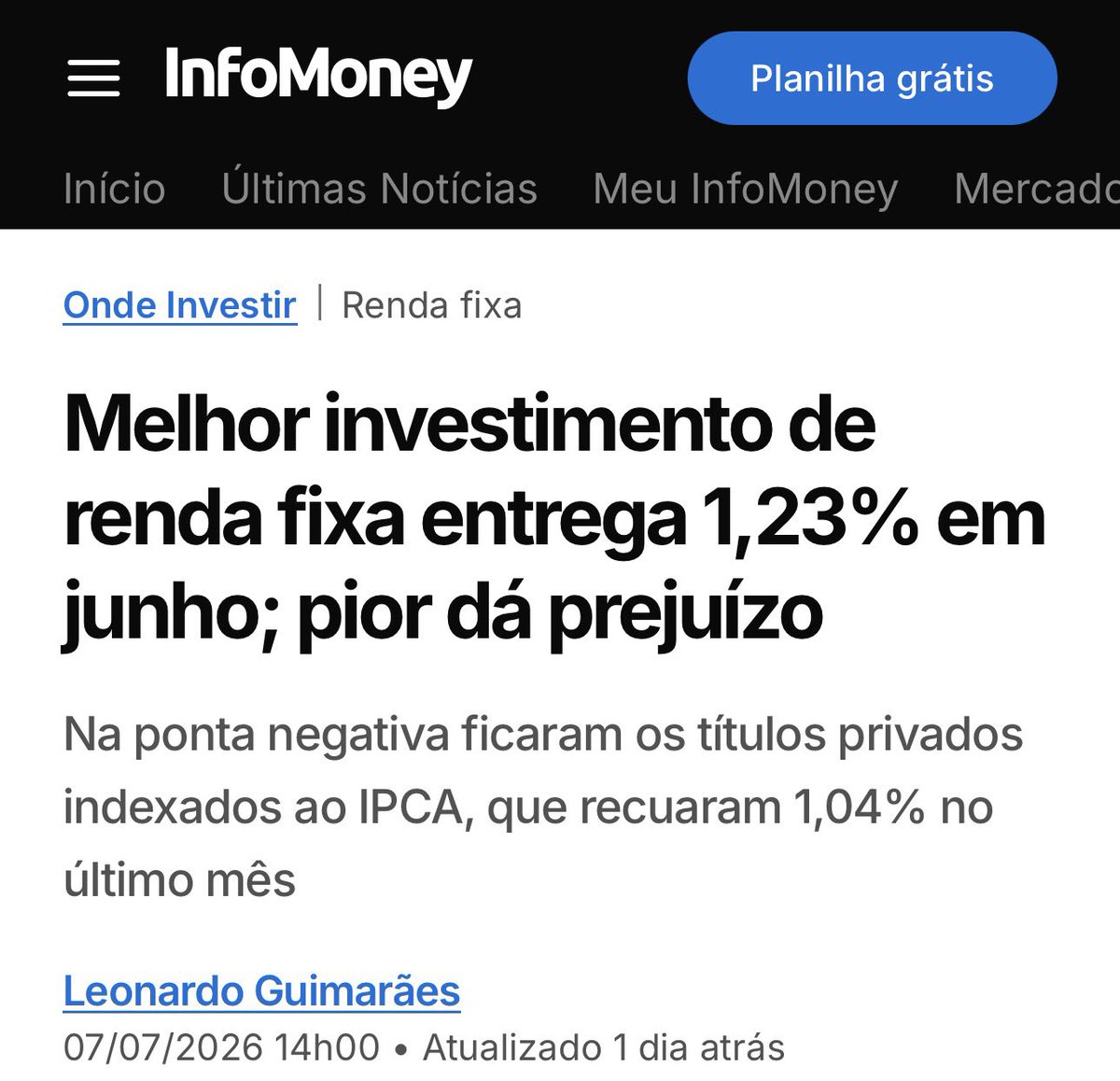 Joaopedroff0's tweet photo. A Renda Fixa nem sempre é tão fixa assim…

Diversos títulos são atrelados a índices como IPCA ou até a SELIC.

IPCA varia todos os meses🗓️
SELIC pode variar a cada reunião do Copom📊

Essas variações afetam o retorno dos seus investimentos. Seja valorizando ou desvalorizando. https://t.co/NUO5mN69Wp