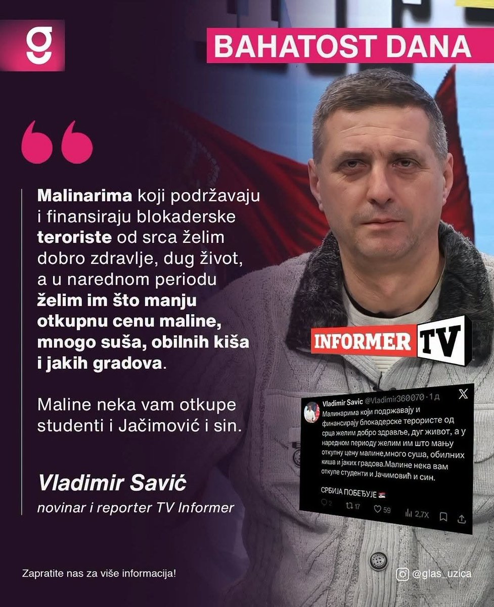 andrejic_bojan's tweet photo. Duhovna beda, intelektualna sirotinja od čoveka.
Dno dna! https://t.co/EFkuoxfmx7