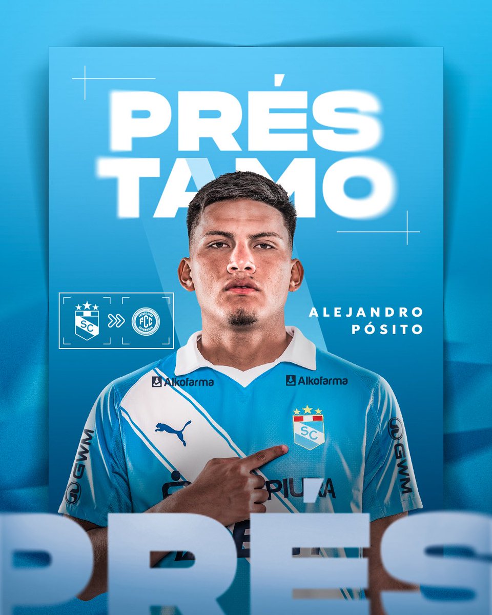 ClubSCristal's tweet photo. ➡️ Alejandro Pósito jugará a préstamo en FC Cajamarca durante el resto de la temporada 2026.

¡Éxitos, Alejandro!

#FuerzaCristal https://t.co/d62DxAPEVO